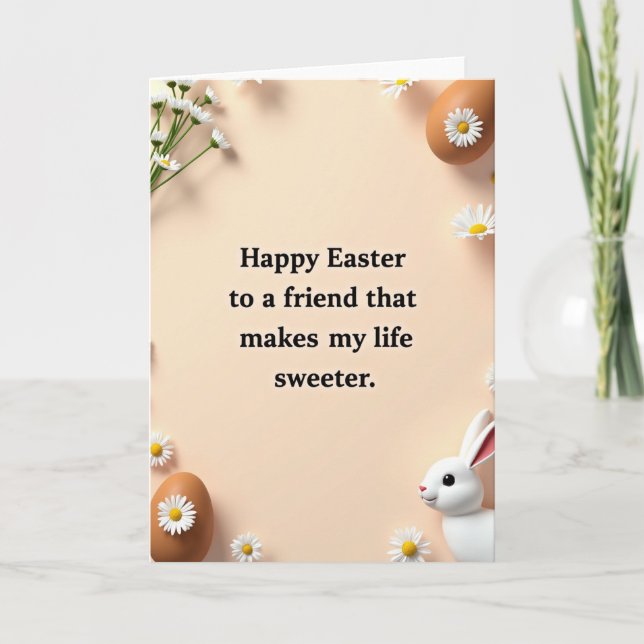 Sweetest Friend Easter Wish Card (Front)
