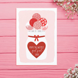 Sweetest Gal Pal Lollipop Galentine&#39;s Day Greeting Holiday Card