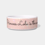 Sweetest Girl Princess Sparkly Pink Bowl<br><div class="desc">Sweetest Girl Princess Sparkly Pink Pet Bowl. Pink pet bowl you can personalize with the name of your little princess - the sweetest girl in the whole world!</div>