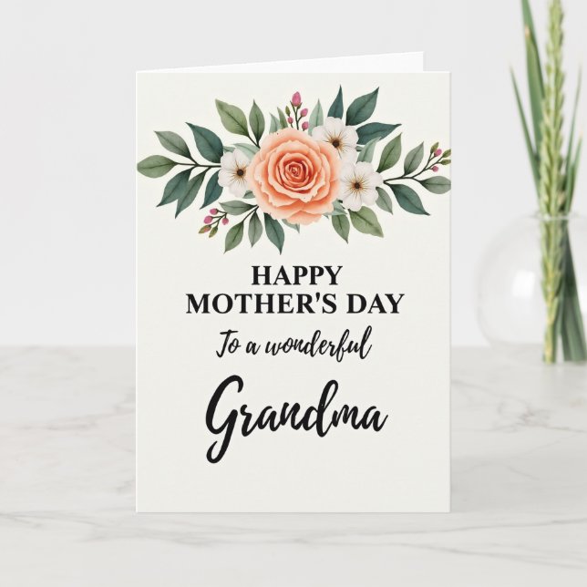 Sweetest Grandma Day Bloom Card (Front)
