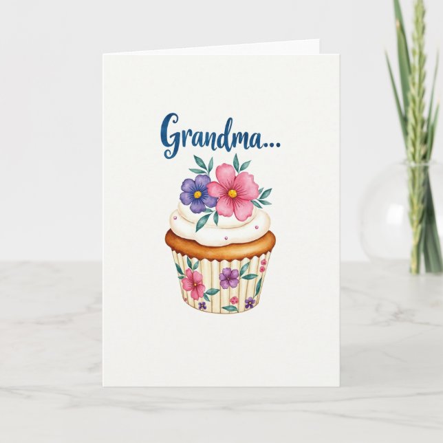 Sweetest Grandma Floral Card (Front)