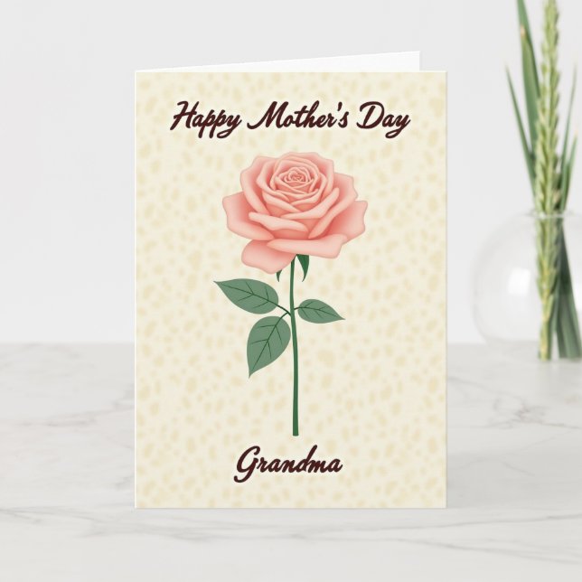 Sweetest Grandma Rose Day Card (Front)