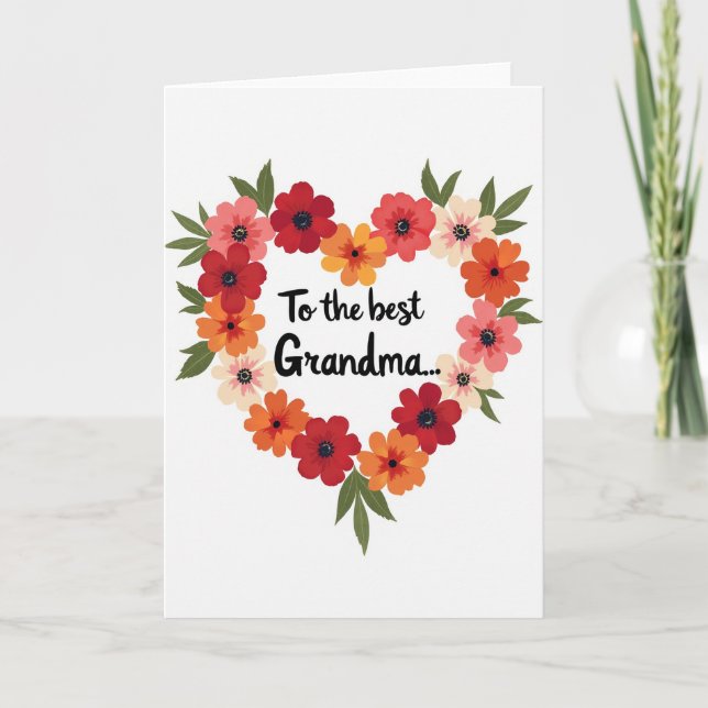 Sweetest Grandmas Day Design Card (Front)