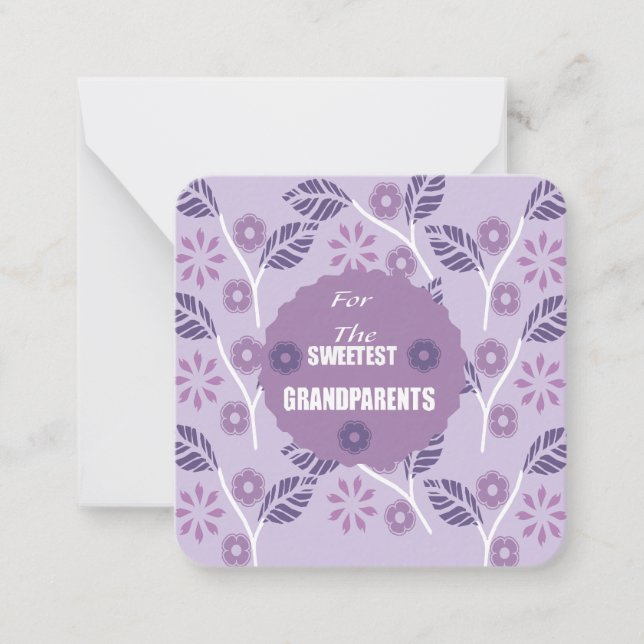 Sweetest Grandparents  Note Card (Front)