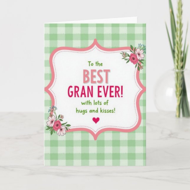 Sweetest Grans Floral Card (Front)