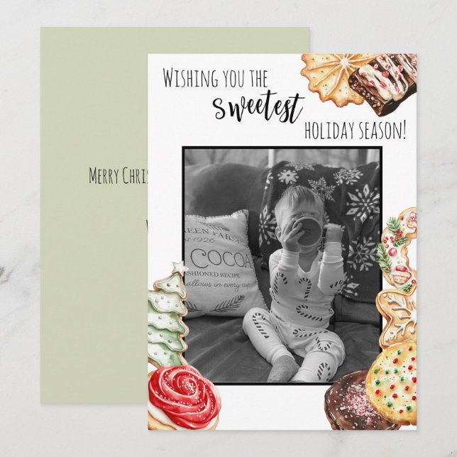 Sweetest Holidays Flat Holiday Card (Front/Back)