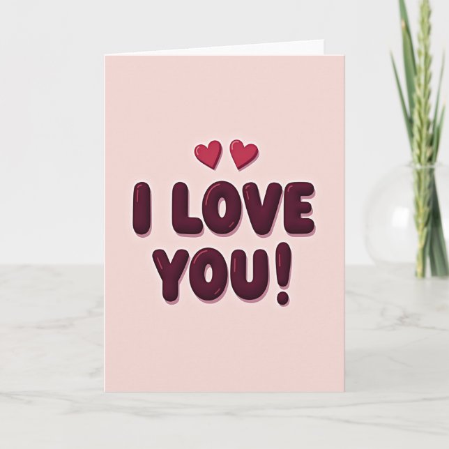 Sweetest I Love You Hearts Card (Front)