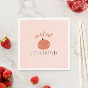 sweetest little pumpkin cute party napkins