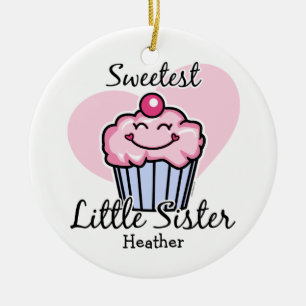 Sweetest Little Sister Personalized Ornament