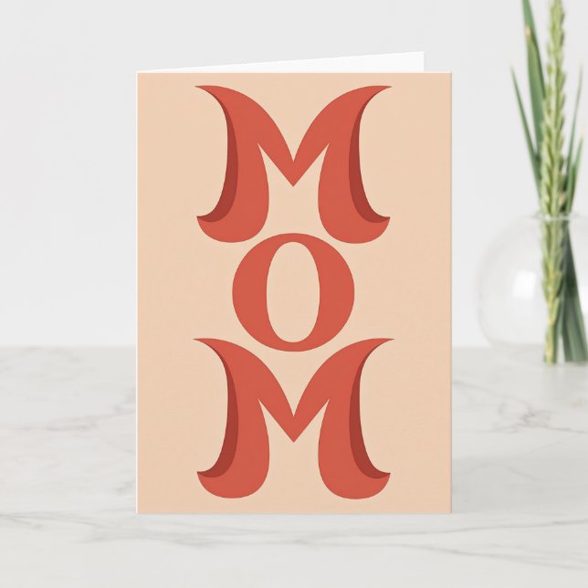 Sweetest Mama Retro Illustration Card (Front)
