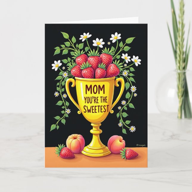 Sweetest Mom Berry Illustration Card (Front)