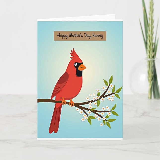Sweetest Mom Bird Spring Card (Front)
