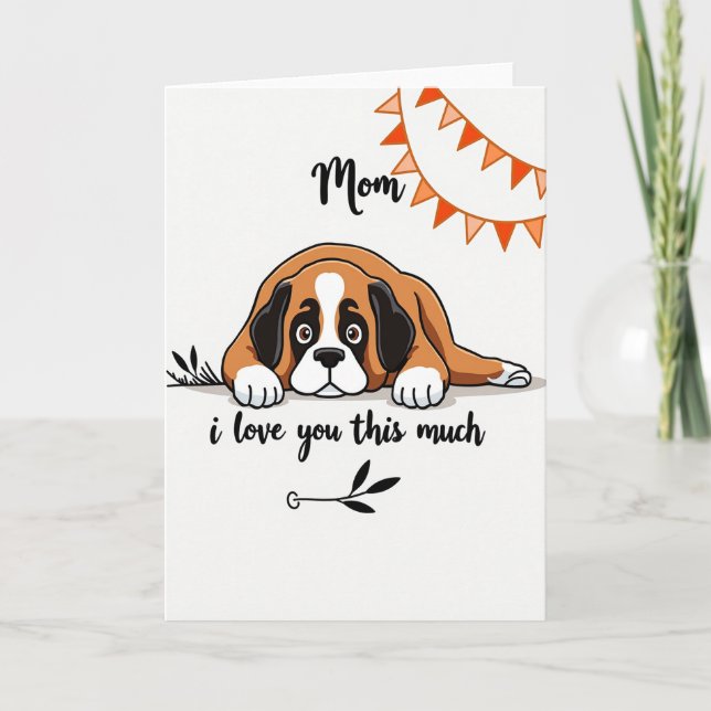 Sweetest Mom Dog Illustration Card (Front)