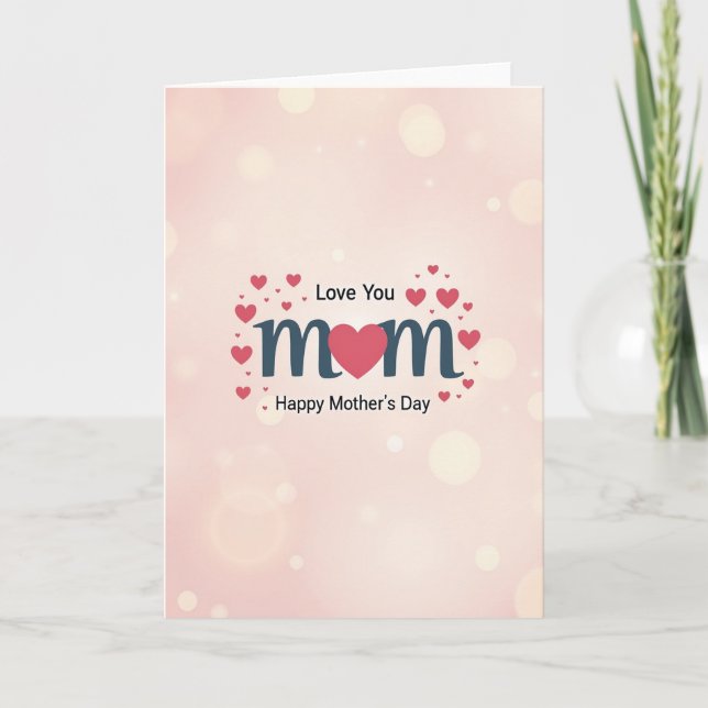 Sweetest Mom Heart Art Card (Front)