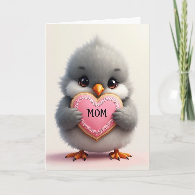 Sweetest Mom Heart Cookie Card (Front)