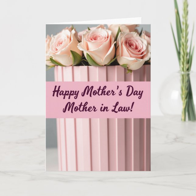 Sweetest Mom Pink Blossom Card (Front)