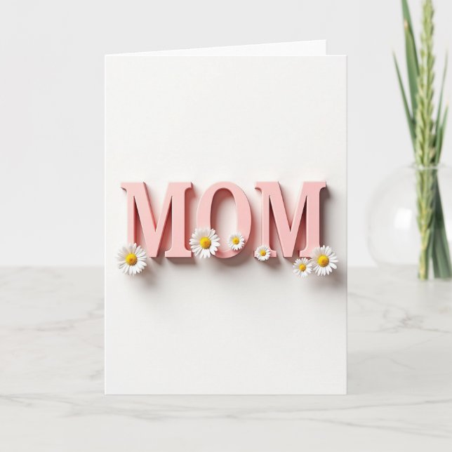 Sweetest Mom Pink Letter Card (Front)