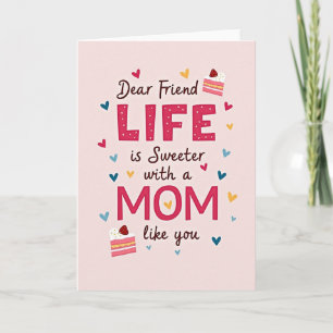 Sweetest Mom Polka Dot Card
