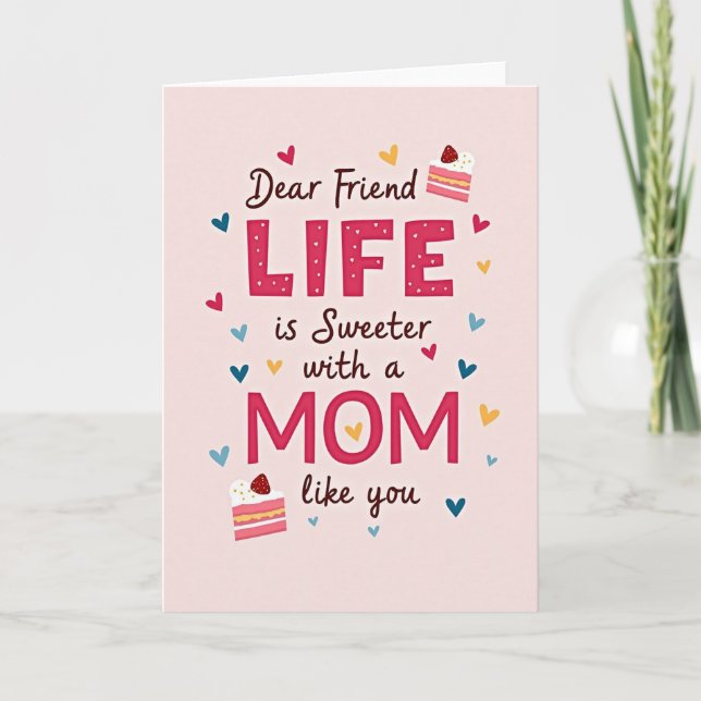 Sweetest Mom Polka Dot Card (Front)