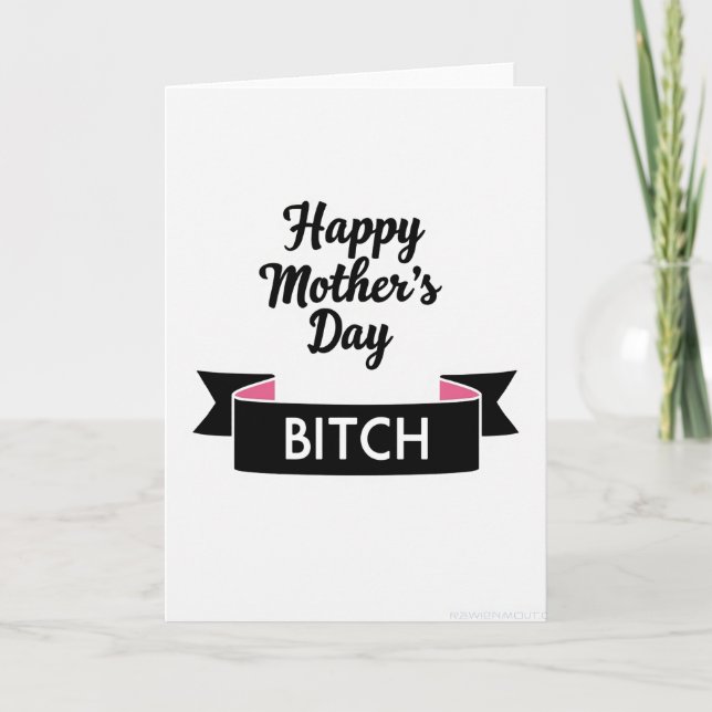 Sweetest Mom Ribbon Banner Card (Front)