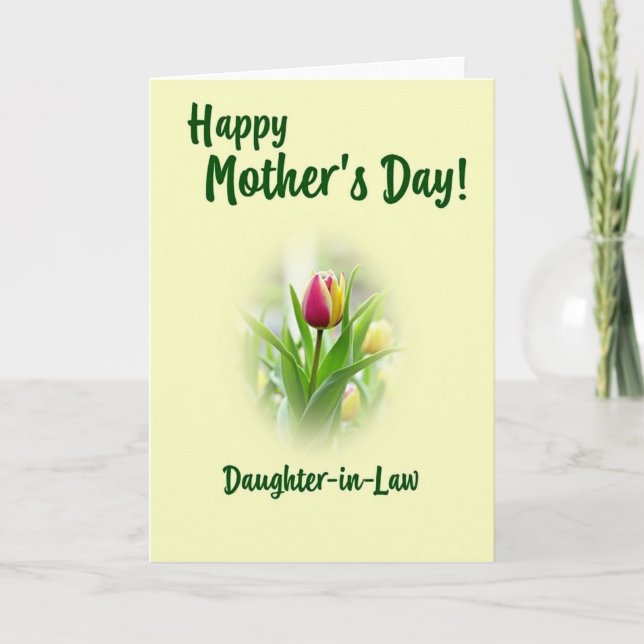 Sweetest Mom Tulip Bloom Art Card (Front)