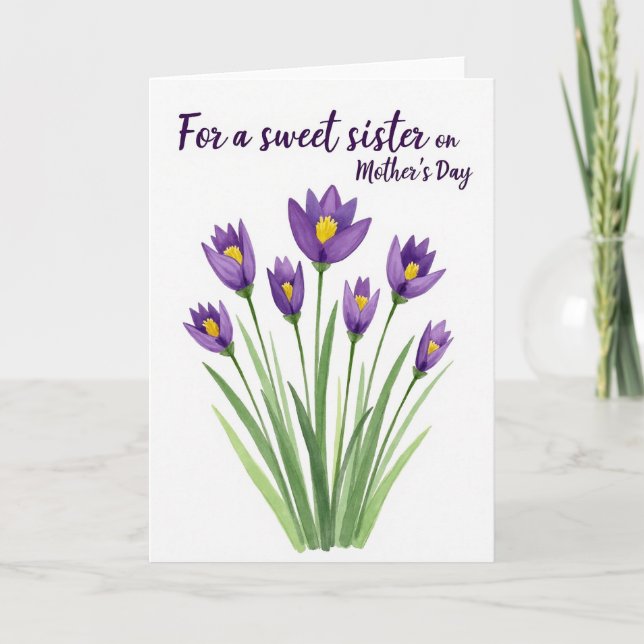 Sweetest Mom Watercolor Card (Front)