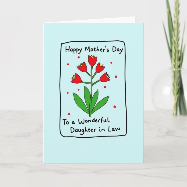 Sweetest Mothers Day Blossom Art Card (Front)