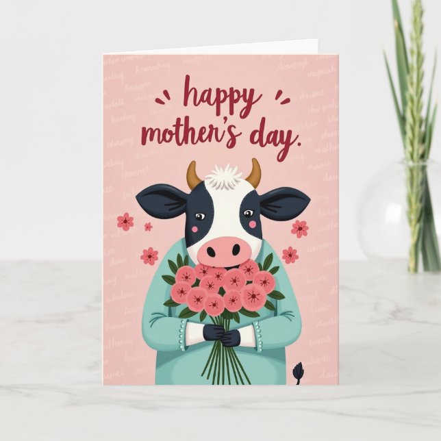 Sweetest Mothers Day Bovine Card (Front)