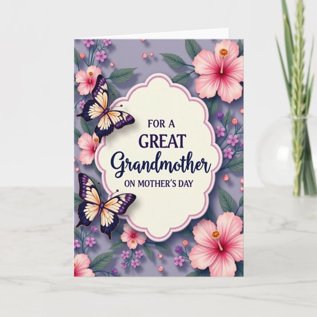 Sweetest Mothers Day Butterfly Card (Front)