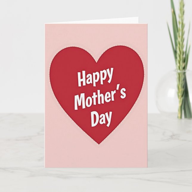 Sweetest Mothers Day Heart Card (Front)