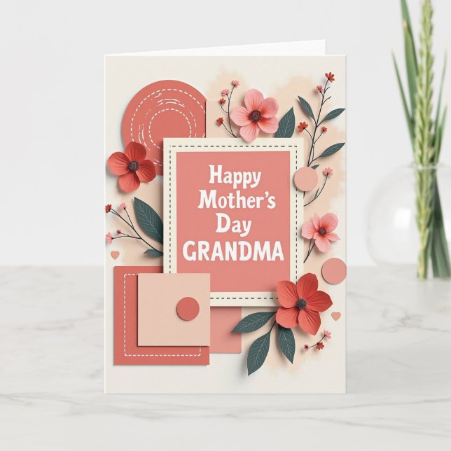 Sweetest Mothers Day Paper Card (Front)