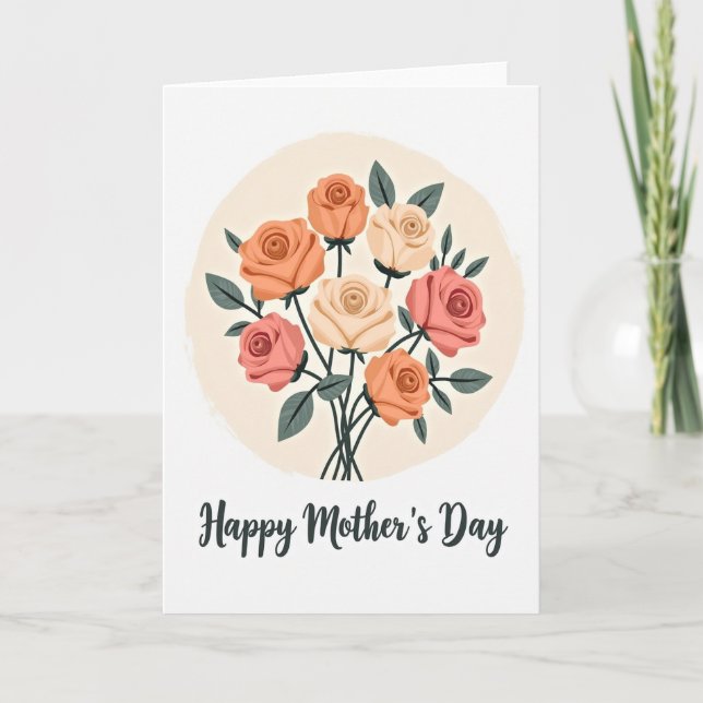 Sweetest Mothers Day Rose Card (Front)