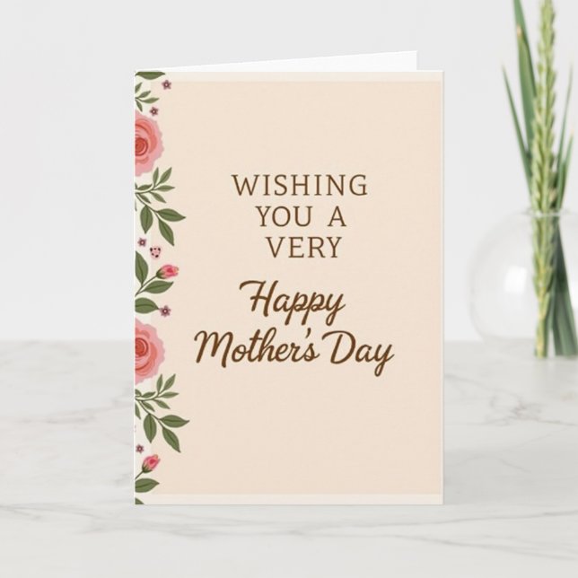Sweetest Mothers Day Roses Card (Front)