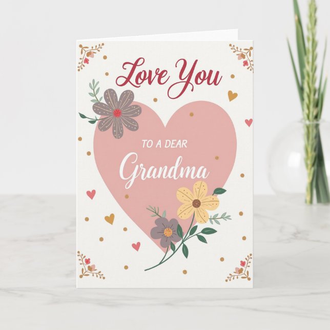 Sweetest Mothers Day Script Heart Card (Front)