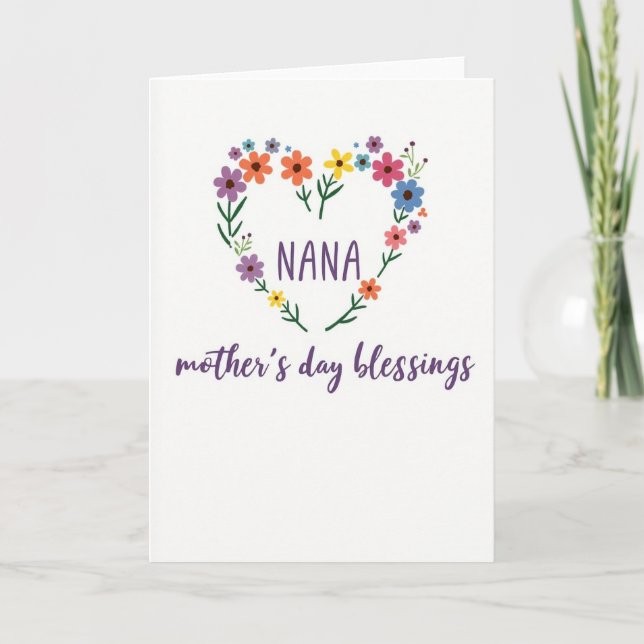 Sweetest Nana Mothers Day Card (Front)