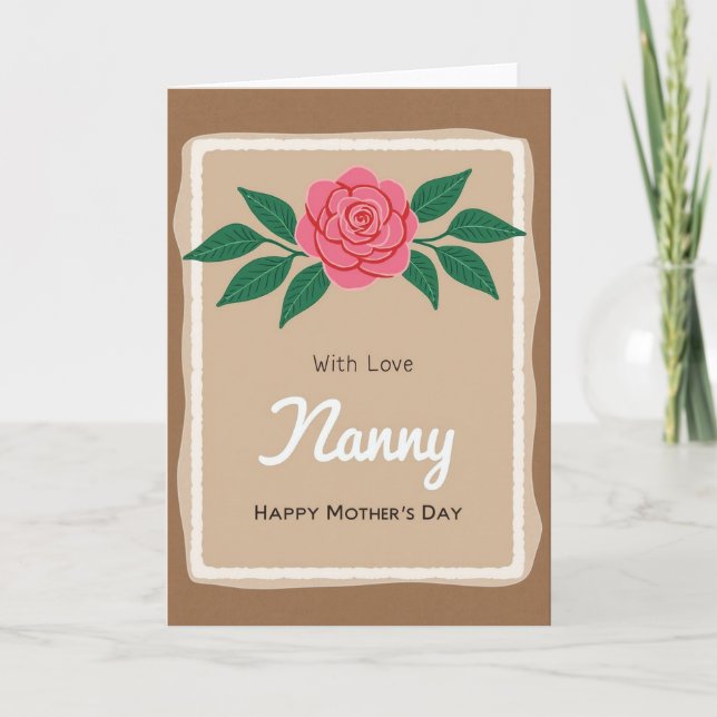 Sweetest Nanny Mothers Day Card (Front)