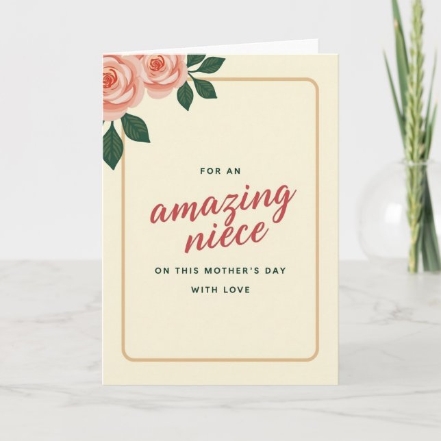 Sweetest Niece Mothers Day Card (Front)
