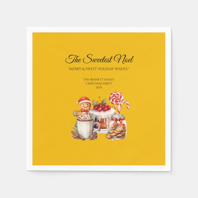 Sweetest Noel Christmas Paper Napkins (Front)
