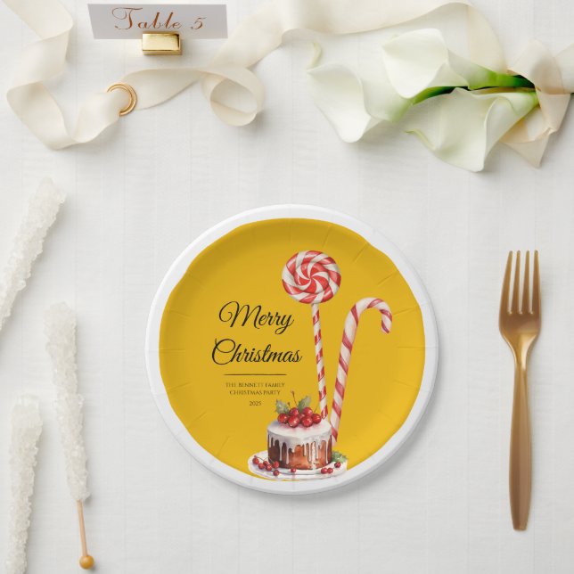 Sweetest Noel Christmas Paper Plates | Stylish (Wedding)