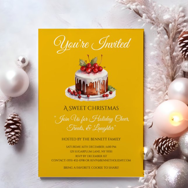 Sweetest Noel Elegant Christmas Party Invitation (Creator Uploaded)