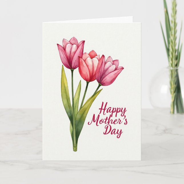 Sweetest Painted Flower Mothers Card (Front)