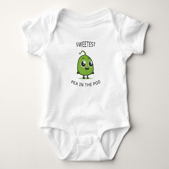Sweetest Pea in the Pod Cute Baby BodySuit (Front)