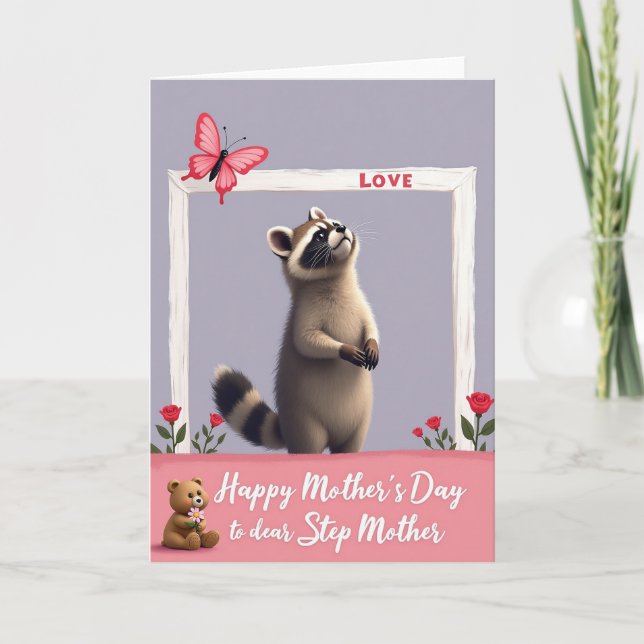 Sweetest Plush Animal Mothers Day Card (Front)