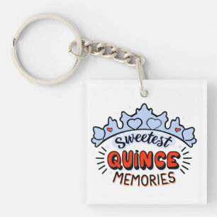 Sweetest Quince Memories Enchanting Quinceañera Keychain