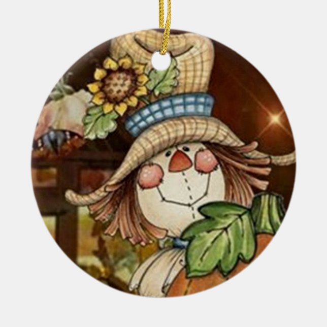 SWEETEST SCARECROW CHRISTMAS ORNAMENT (Front)