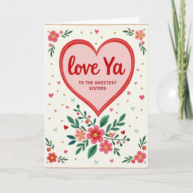 Sweetest Sisters Love Ya Card (Front)