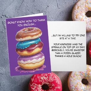 Sweetest Thanks a Hole Bunch Letterpress Thank You Card