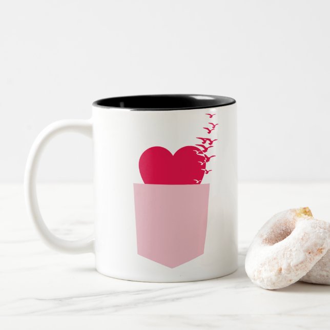 Sweetest Valentine's Day Gift Two-Tone Coffee Mug (With Donut)