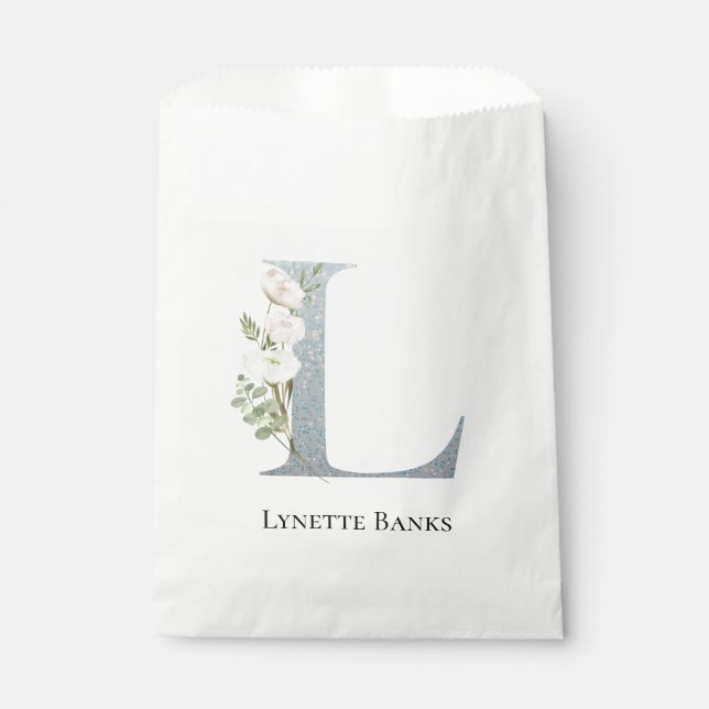 Sweetest White Floral  Favor Bag (Front)