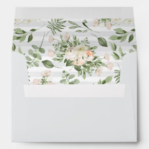 Sweetest White Flowers on Tropical Breeze Stripes Envelope